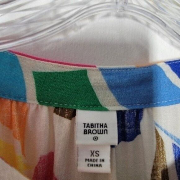𝅺tabitha Brown for Target Botanical Mini Dress Top Size XS - Picture 4 of 10